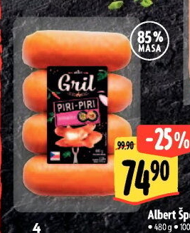 Špekáčky Piri-Piri Albert Gril