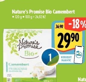Sýr Camembert bio Nature'