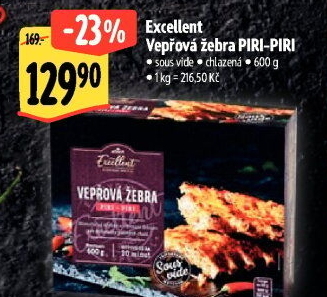 Vepřová žebra Piri-Piri Sous vide Albert Excellent