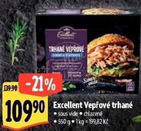 Vepřové trhané maso Sous vide Albert Excellent