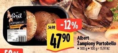 Žampiony Portobello Albert Gril