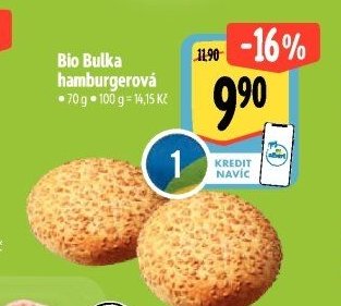 Bio Bulka hamburgerová
