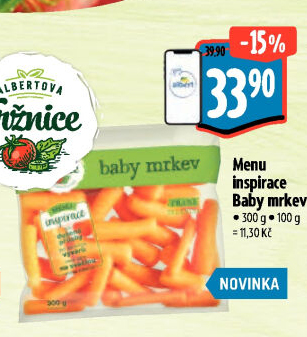 Baby mrkev Menu inspirace Albert