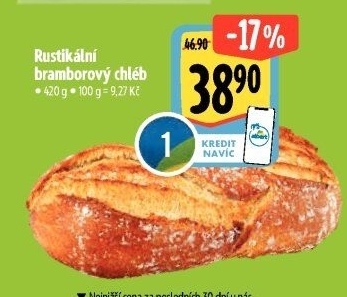 Chléb bramborový rustikální