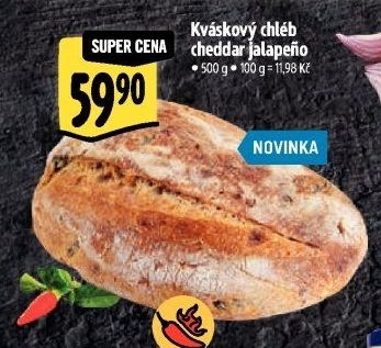 Chleb cheddar a jalapeňo