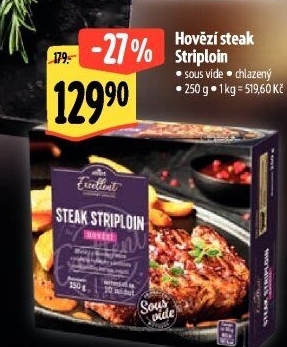 Hovězí steak Striploin Sous vide Albert Excellent