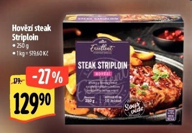 Hovězí steak Striploin Sous vide Albert Excellent