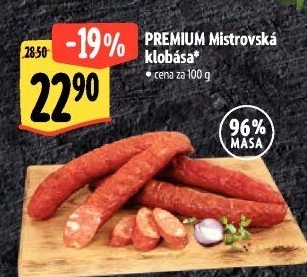 Klobása mistrovská Premium