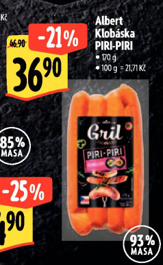 Klobása Piri-Piri Albert Gril