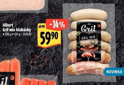 Klobásky Gril mix Albert Gril
