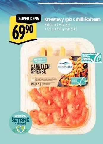 Krevetový špíz s kořením Deutsche See