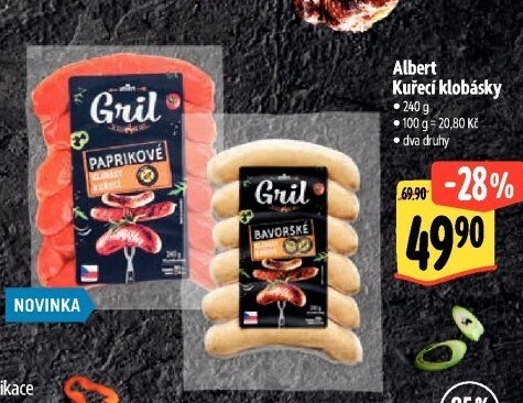 Kuřecí klobása Albert Gril
