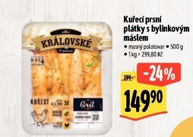 Kuřecí prsní plátky marinované královské Premium Albert