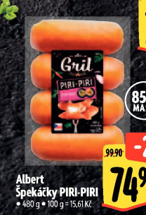 Špekáčky Piri-Piri Albert Gril