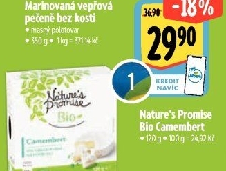Sýr Camembert bio Nature'