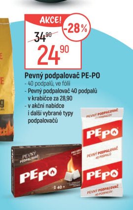 Pevný podpalovač PE-PO