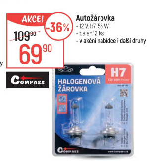 Autožárovky halogenové Compass