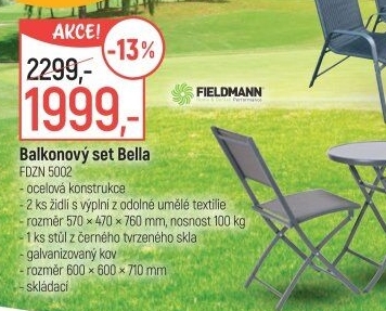 Balkonový set Bella Fieldmann