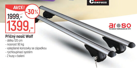 Příčné střešní nosníky - příčníky Aroso