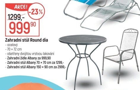 Zahradní stůl Round dia Happy Green