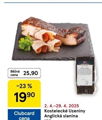 Anglická slanina Kostelecké uzeniny