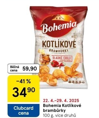 Brambůrky kotlíkové Bohemia Chips