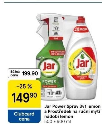 Čistič ve spreji 3v1 Power Jar + prostředek na nádobí Jar