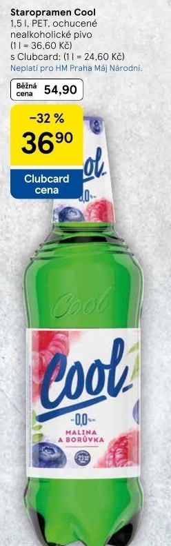Nealkoholické pivo ochucené Staropramen Cool
