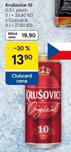 Pivo světlé výčepní Originál Královská 10° Krušovice