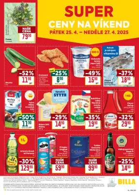 akční leták BILLA 22.4.2025-27.4.2025