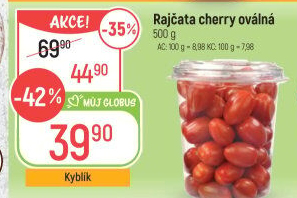 Rajčata cherry oválná