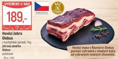 Hovězí žebra s kostí Globus
