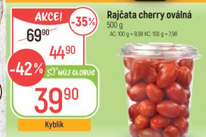 Rajčata cherry oválná