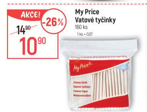 Vatové tyčinky My Price