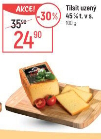 Sýr Tilsit uzený 45% Smiltene