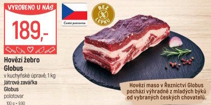 Hovězí žebra s kostí Globus