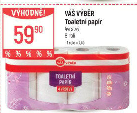 Toaletní papír 4vrstvý Váš Výběr