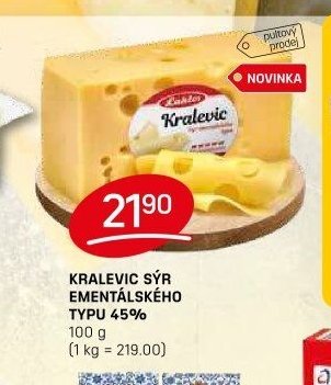 KRALEVIC SÝR EMENTÁLSKÉHO TYPU 45%