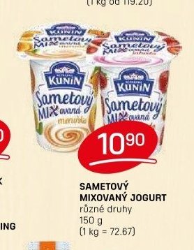 SAMETOVÝ MIXOVANÝ JOGURT různé druhy 150 g