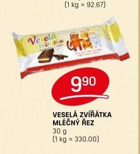 VESELÁ ZVÍŘÁTKA MLÉČNÝ ŘEZ 30 g