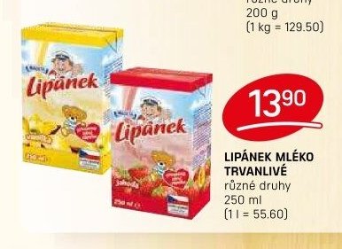 LIPÁNEK TRVANLIVÝ různé druhy 250 ml