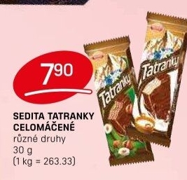 Celomáčené Tatranky Sedita