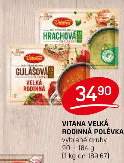 Instantní polévka Velká rodinná Vitana