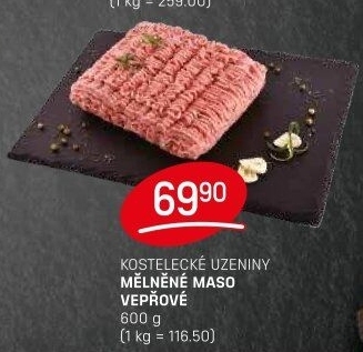 Maso mleté vepřové Kostelecké uzeniny