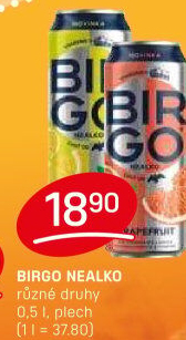 Nealkoholické pivo ochucené Birgo