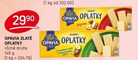 Oplatky Zlaté Opavia