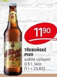 Pivo světlé výčepní Třeboňské Bohemia Regent