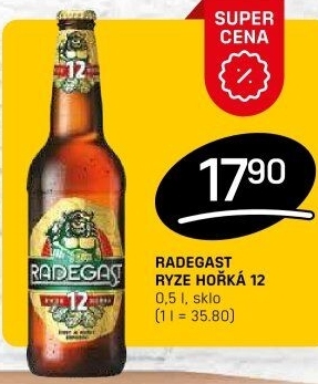 Pivo světlý ležák 12° Ryze hořká Radegast