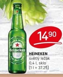 Pivo světlý ležák Heineken