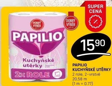 Utěrky kuchyňské 2vrstvé Papilio Dobrý Výběr